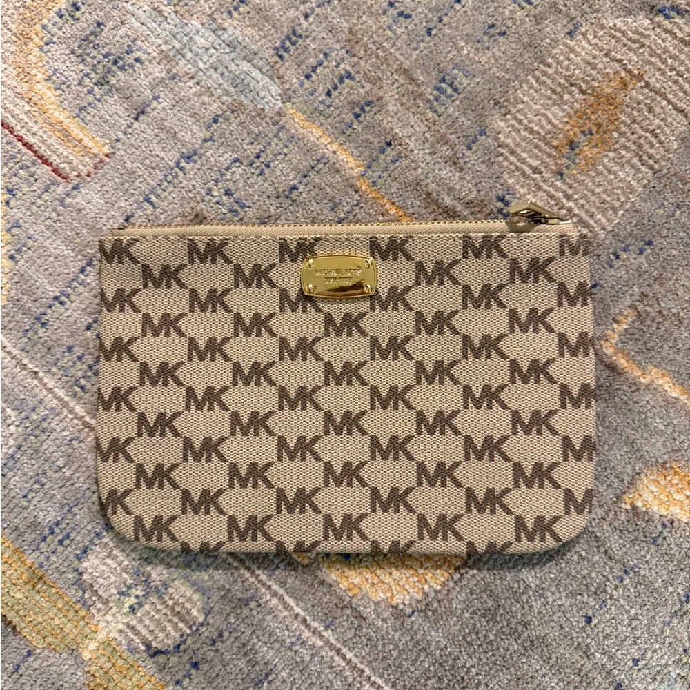 Michael Kors Brown Monogram Clutch